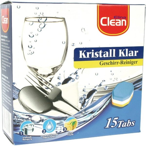 15 ELINA CLEAN 3in1 Spülmaschinentabs Tabs Kristall klar
